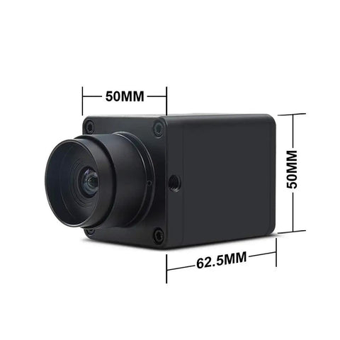 3G HD SDI CCTV Camera With 3.2mm No Distortion Lens side view 50mm x 62.5mm dimensions