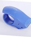 Rock Solid Heavy Duty Tape Dispenser Cutter With Ergonomic Grip And Sharp Steel Blade For 5 Cm Packing Tape, blue color, side view.
