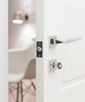 Super Stylish Bothyi 2x Adjustable Ball Door Catches With Roller Beads Locks For Cupboard Gate And Closet Doors Black Heavy Duty Hardware Accessories That Are Totally Cool And Ready To Install on a modern white door.