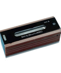 Heavy Duty Line Type Spirit Level Delivers Dead On Accuracy For Precision Machining Equipment Installation And Professional Shop Workloads Built Like A Tank With Robust Aluminum Body, detailed view of bubble vial.
