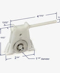 Heavy Duty Gliding Screen Door Roller Assembly With Upper And Lower Slick Replacement Wheels For Patio Slider Tracks featuring detailed measurements.