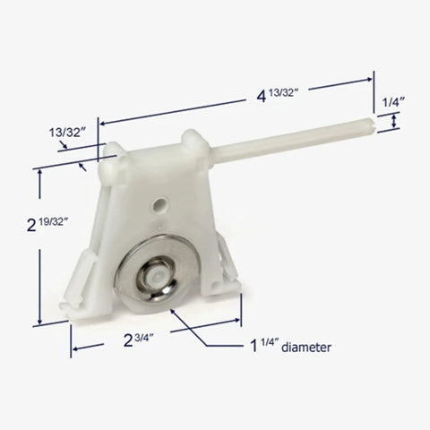 Heavy Duty Gliding Screen Door Roller Assembly With Upper And Lower Slick Replacement Wheels For Patio Slider Tracks featuring detailed measurements.