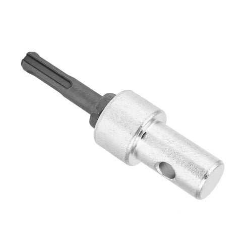 Round Shank Drill Bit Adapter For Electric Drills To Earth Auger Connector, metal adapter shown on white background.
