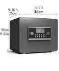 Heavy Duty Electronic Key Lock Safe Box With Built In Alarm 32Mm Lock 35 By 25 By 25 Cm Safebox For Home Or Office