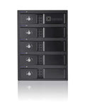 Five Bay Straight Shooter Storage Rig With No Sweat Setup Featuring Rock Solid Hardware Raid Modes Using Usb Three Zero E Sata And Fire Wire Eight Hundreds for rapid bulk storage.