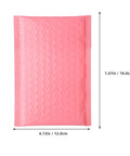 Pink Bubble Mailers 100 Pack 12x18 And 4 Inch Thickened Self Sealing Shipping Envelopes with dimensions displayed