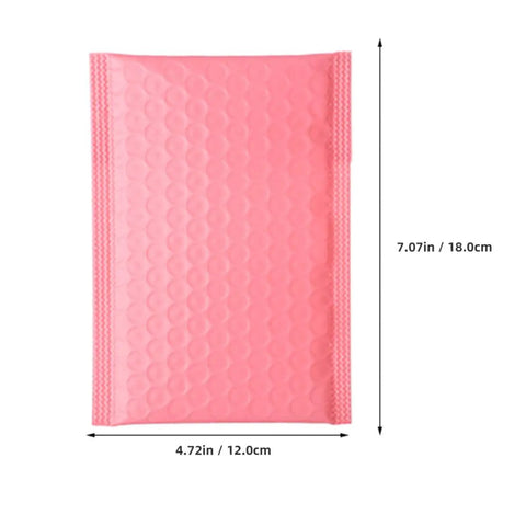 Pink Bubble Mailers 100 Pack 12x18 And 4 Inch Thickened Self Sealing Shipping Envelopes with dimensions displayed