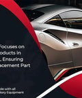 Sportscar side view with focus on Part Synergy message about quality and fit for OEM/factory compatible equipment