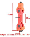Universal Adjustable Mill Workpiece Stop Positioner Dead Nuts Precise Lathe Milling Locator Tool side view with dimensions 175mm x 62mm.