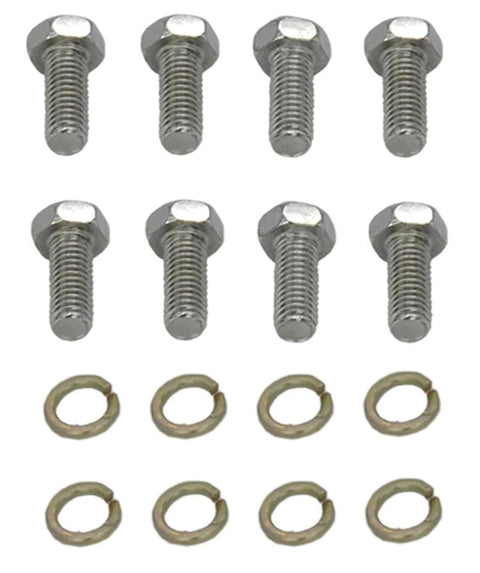Set of metal bolts and washers, top view, compatible with Toyota Fuel Pump Module With Sending Unit Drop In Replacement For 2000 2001 2002 Tundra