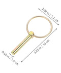 Zinc-coated safety pin with ring clip from 12 Piece Heavy Duty Clevis Pin And Safety Pin Kit With Hitch Ring Clips For Secure Fastening On Farm Tractors