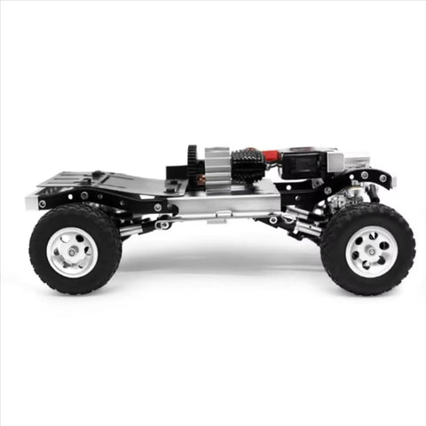 Mini 1 By 24 Scale RC Car Chassis Frame Upgrade Kit With Metal Construction for climbing desktop rigs side view