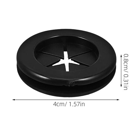 Cool Dual Sided Desk Grommet Kit For Cable Management, 4 Pack Black Rubber Plugs Waterproof And Heavy Duty For Protecting Wires Inside Office Or Home Workspaces, 4cm size