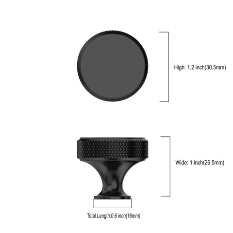 Rock Solid Matte Black Knurled Cabinet Knobs And Round Drawer Pulls For Kitchen Cabinetry Slick Aluminum Zinc Alloy Furniture Handles With Zero Fuss Install Mounting Screws 10 Pack, 1.2 inch round knobs.