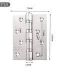 4x5 Inch Door Butt Hinges 304 Stainless Steel Flat Hinges Bronze Finish Heavy Duty Hardware detailed measurements view
