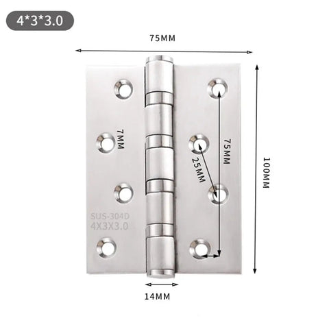 4x5 Inch Door Butt Hinges 304 Stainless Steel Flat Hinges Bronze Finish Heavy Duty Hardware detailed measurements view