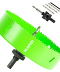6-1/4 Inch Hole Saw With 6.25 Bit HSS Bi-Metal Cutter For Wood Metal Drywall Sheetrock Plastic, 1.5 Inch Depth, 7/16 Inch Shank, kit view