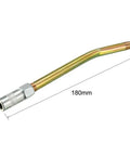 Beefed Up 1/8 NPT Grease Fitting With Metal Extension Tubes And Nozzle Zinc Plated, 180mm length, for machinery lubrication