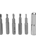 Heavy Duty 22 Piece Screw Extractor Set For Grabbing Stripped Bolts And Damaged Screws With Deep Thread Alloy Bits Plus Strong Magnet Connector For Tough DIY Home Repair Jobs In Your Garage, alloy bits and magnet connector