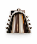 Modern Adjustable Chrome Wall Sconce Polished Metal E26 with rotating spotlight and brass accents for stylish indoor lighting.