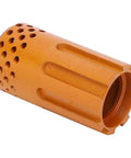 Get Premium Plasma Cutting Swirl Ring For Fine Torch Work Compatible With PMX 45XP 65 85 105 Systems, orange plastic swirl ring showing gas flow management holes.
