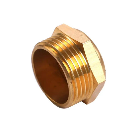 Sintered Bronze Pneumatic Exhaust Muffler 1/8 NPT Male Air Silencer Fitting brass angled view