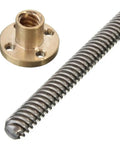 T20 Lead Screw With 4mm Pitch Delivers Knockout Smoothness For 3D Printers And Cnc Machining includes brass nut and threaded rod.