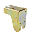 Hella Sturdy Folding Self Locking Hinge With Install Kit 4 Pack 90 Degree Table Leg Support Brackets For Workbenches Garages Beds Boats Tough Zinc Finish close-up of a zinc steel hinge.