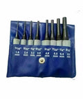 Hardened And Ground Short Drive Pin Punch Set, 8 Pieces, Beefy Pro Grade Pin Punch Kit For Removing And Installing Pins, Roll Pins And Dowel Pins In Machinist, Automotive, Engineering And Workshop Use, in blue pouch
