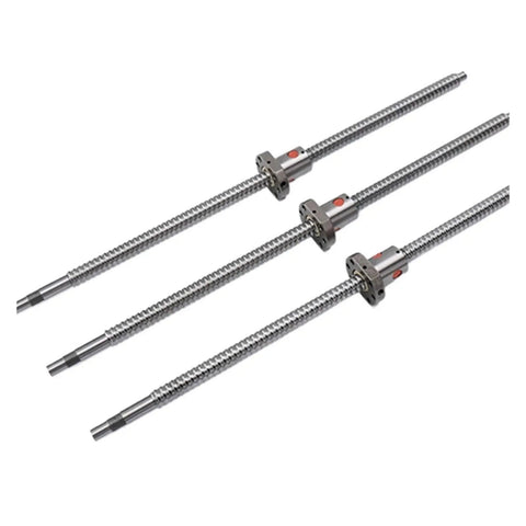Pro Grade CNC SFU1610 Ball Screw With 1610 Flange Travel Range 200mm To 800mm Single Nut BK BF12 End Machined