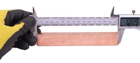 Measuring Copper Flat Bar 3/8 By 1 By 6 Inch C110 Solid For Diy Craft Milling Lathe Knife Making And Hobby Projects