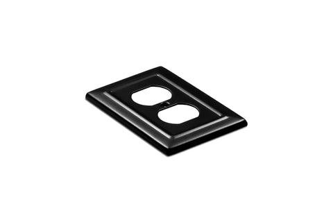Duplex Outlet Cover Plate Pack Of 2 1 Gang Matte Black Wall Plate For Electrical Outlets Built To Last Durable Metal Construction Corrosion Resistant Easy Install Perfect For Kitchens Bathrooms Offices And Living Areas