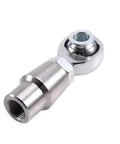 Four Piece Five Eighth Inch Eighteen Thread Heim Joint Rod End Kit featuring precision ball bearings and a shiny steel finish.