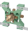 Temptrol Brass Pressure-Balancing Tub And Shower Valve With Service Stops Rapid Install Bracket Anti-Scald Safety Valve For Home Replacement And Renovation Durable Brass Construction Easy Install mounted with green bracket