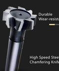 High speed steel chamfering knife with 8 flutes, durable wear-resistant design
