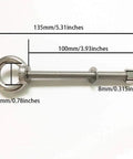 Shoulder Eye Bolts M8 Stainless Steel Built Tough Heavy Duty With Washers And Nuts, 135mm length, 100mm thread dimensions shown