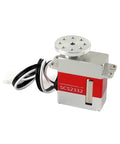 Top Shelf SCS2332 7.4V Serial Bus Servo Kit With Real All Metal Gears, showing silver body and wiring for robotics use.