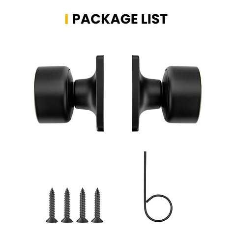 Matte Black Dummy Door Knobs 3 Pack Non Turning Pull Handles For Closet Pantry And French Doors No Function Door Pulls Built To Last Metal Hardware Durable, package contents with screws and install tool