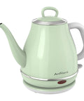 Gooseneck Electric Kettle 1L 1500W for Pour Over Coffee and Tea, Stainless Steel BPA Free Water Boiler with Auto Shutoff, Green