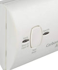 Close-up of Battery Powered Carbon Monoxide Detector With LED Status, Test Reset Button, Low Battery Indicator, Portable CO Alarm