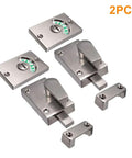 Two Pack Restroom Door Lock Latch With Occupied Vacant Indicator In Stainless Steel Satin Nickel Finish Privacy Handle For Bathrooms