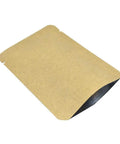 Kraft Paper Outside Vacuum Seal Bags With Foil Inside Open Top Heat Sealable Mylar Pouches For Sample Food Storage, Tear Notches, 4.7x7.1 Inch