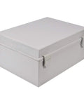 Tough As Nails ABS Plastic Junction Box Weatherproof IP65 Dustproof Waterproof Enclosure 8.6 By 6.7 By 4.3 Inches Industrial Electrical Box For Outdoor Projects Corrosion Resistant Drillable Mounting, gray ABS enclosure with latch