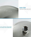 Close-up of 12 Inch Round Rain Shower Head With Arm, All Out Stainless Steel Rainfall Waterfall Showerhead For Full Body Coverage.