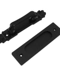 Sliding Barn Door Handles And Pulls Set With Aluminum Alloy Double Sided Hardware, Black Flush Backboard Design, Easy Install For Barn, Closet Cabinet And Bookshelf Doors