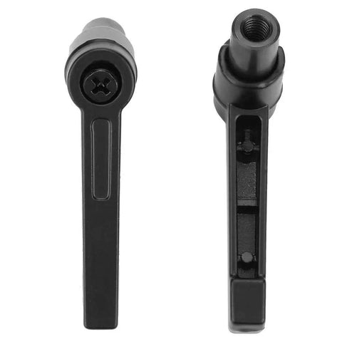 4 Pack Premium Heavy Duty Stainless Steel Clamping Lever Handles With M6 Female Threads And Smooth Twist Knobs side view showing design details.