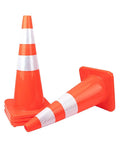 10 Pack 28 Inch Traffic Cones Plastic PVC Safety Road Cones With Reflective Strips Orange Construction Parking Barrier