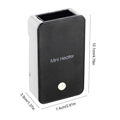 Energy Saving Mini Portable Heater For Home And Office Quiet Desktop Electric Heater Warmer, compact black design