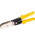 Beefy Pro Grade Heavy Duty 5-Blade Hand Cable Crimper for Duct Work and Sheet Metal with yellow ergonomic handles