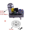 Beefy 180 Kg Cm Robot Servo With 12V To 24V Operation Metal Arm Plate For High Power Steering And Robotic Arms Compatible With ASME Series For Robotics Projects, with arm plate